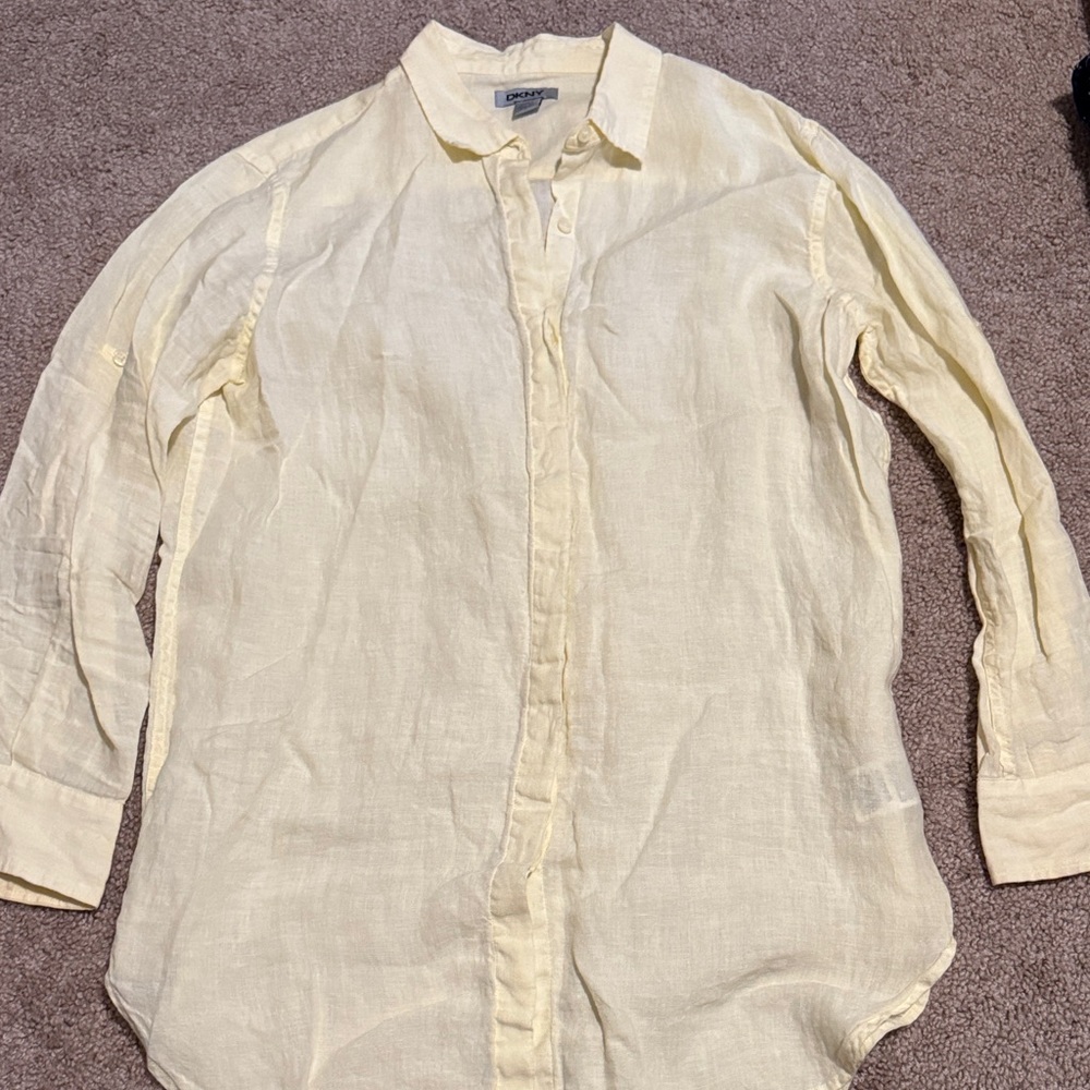 Banana Republic Light Yellow Casual Shirt